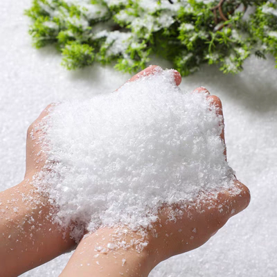 仿真雪粉人造雪棉雪景布置假雪花橱窗拍照道具加水变雪造景干雪粉