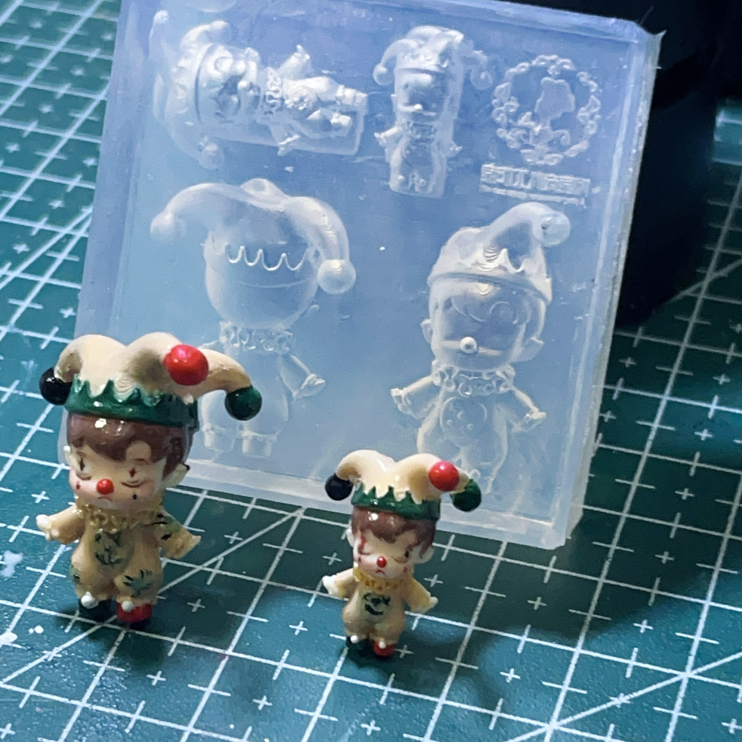 美甲模具haci小丑寂硅胶模具可反复使用饰品