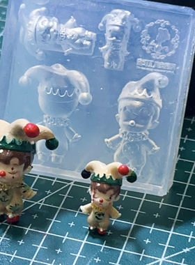 美甲模具haci小丑寂硅胶模具可反复使用饰品