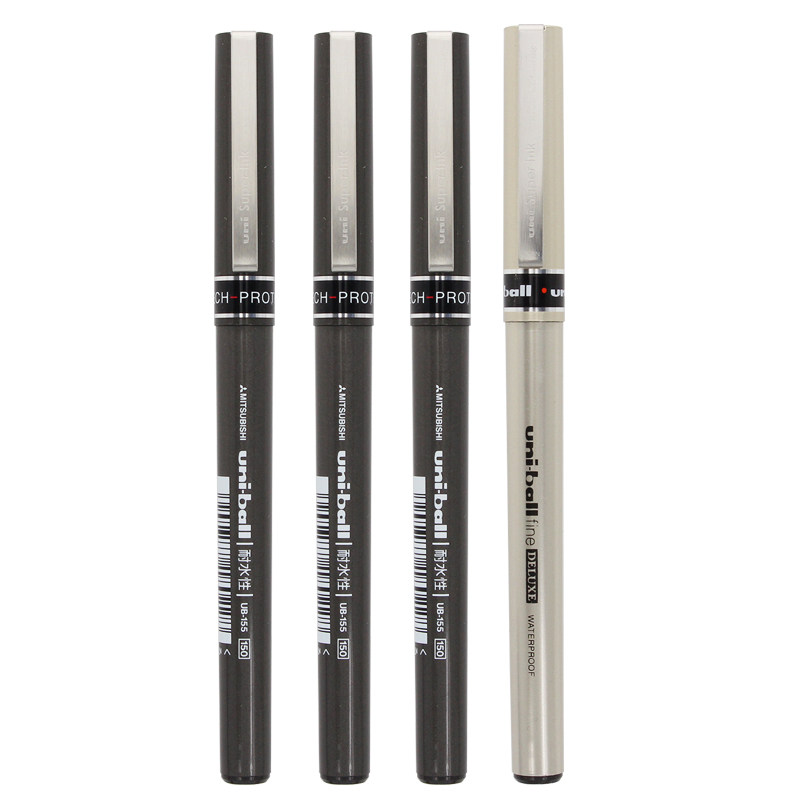 재팬 UNI 미츠비시 스트레이트 리키드 펜 젤 펜 0.5 스트레이트 리키드 볼펜 UB-155 블랙 0.7 사무용 UB-177 레드 블루 풀 아웃탄 비즈니스 방수 사인 펜