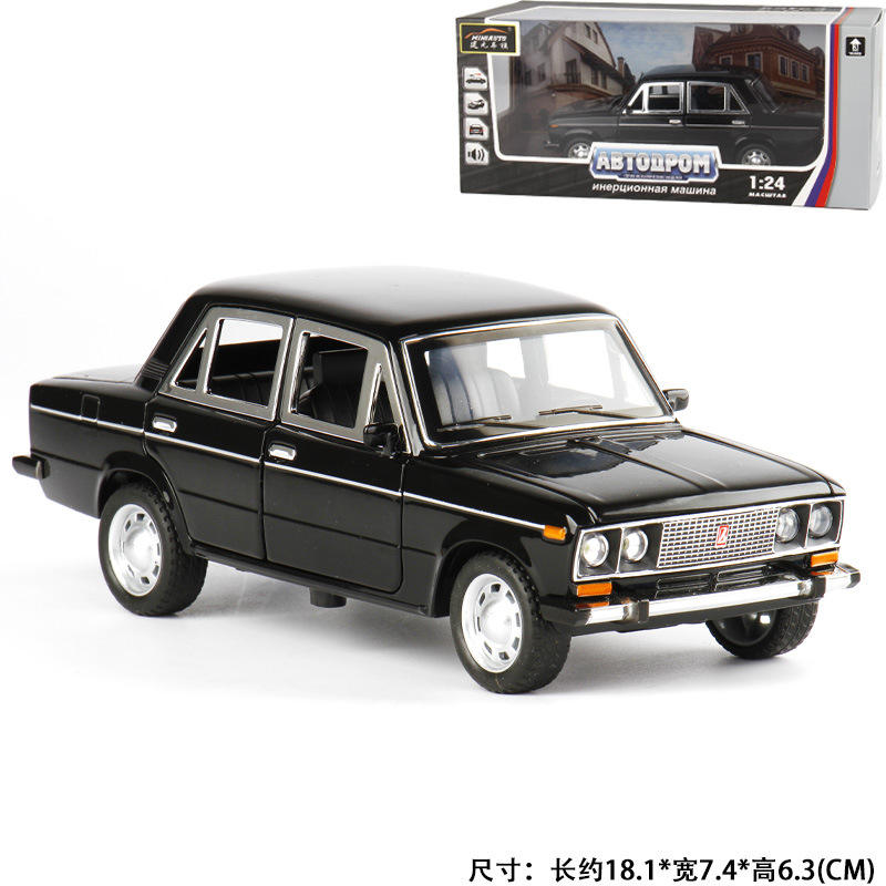 新款 [盒装]建元1:24达拉合金声光车模型6处可开儿童玩具