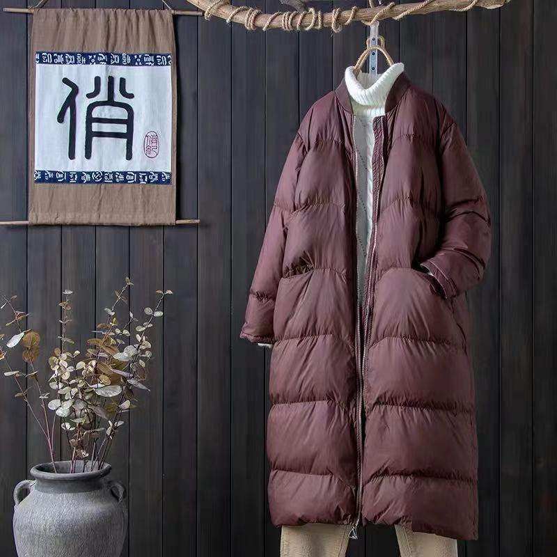 新款 反季羽绒服白鸭绒女中长款羽绒服