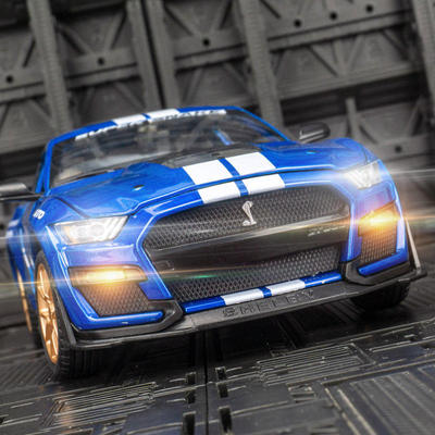 新款 建元仿真野马GT500合金跑车模型汽车摆件收藏金属玩具车