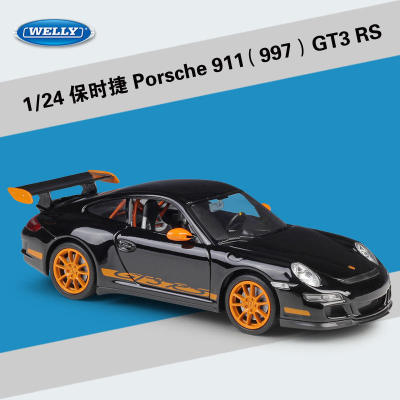 新款 威利1:24保时捷911GT3 RS(997)跑车仿真合金汽车模型摆件