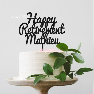 定制退休快乐蛋糕插牌蛋糕插牌