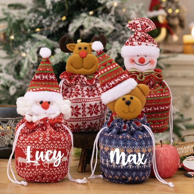 Personalized Christmas gift bag 定制圣诞节礼物袋平安夜苹果袋