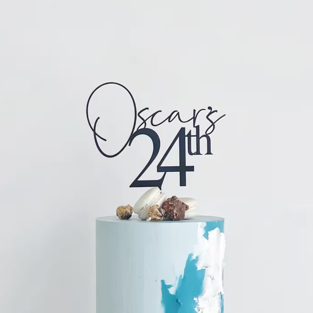 Birthday cake topper定制名字生日蛋糕插牌创意生日礼物拍照道具