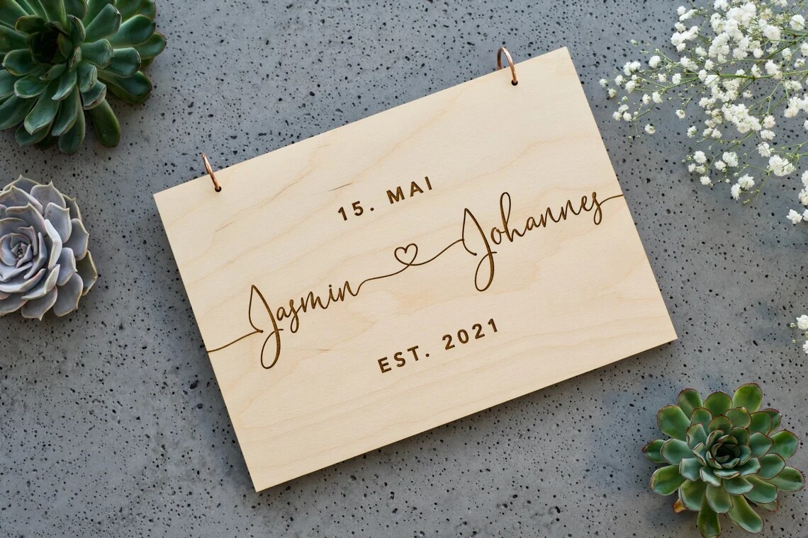 Custom wood wedding guest book定制婚礼木制宾客本结婚纪念相册