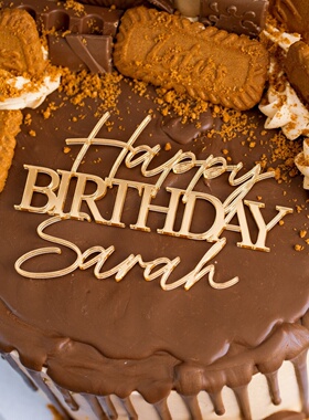 Happy Birthday Cake Charm 定制生日蛋糕插牌装饰生日快乐名字牌