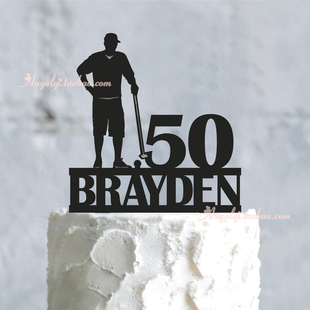 Personalized golf birthday cake topper定制高尔夫生日蛋糕插牌