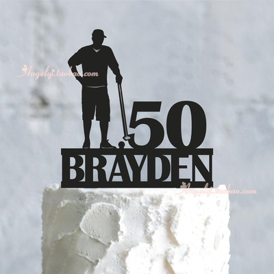 定制高尔夫生日蛋糕插牌