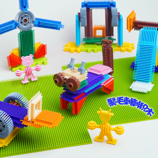 刺猬大颗粒积木拼装 6岁儿童动手锻炼益智玩具男鬓毛幼儿园启蒙