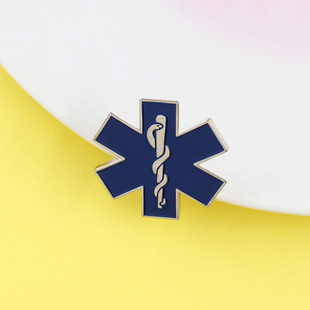 蛇杖医学元素胸针听诊器饰品心电图针扣医生周边医学生背包装饰
