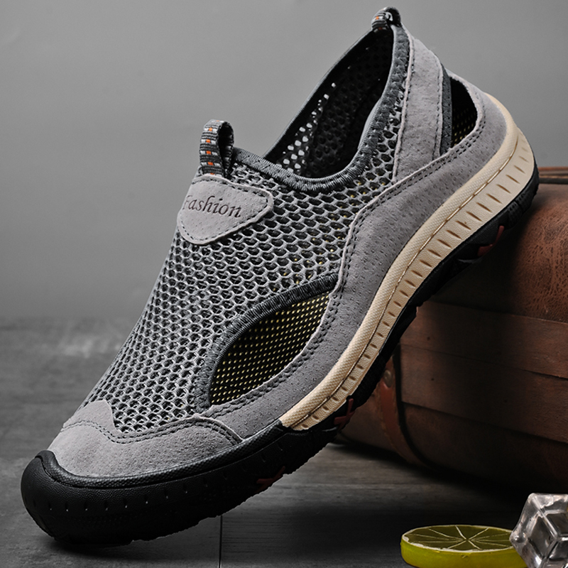 哥叔男鞋夏季包头网布鞋户外涉水