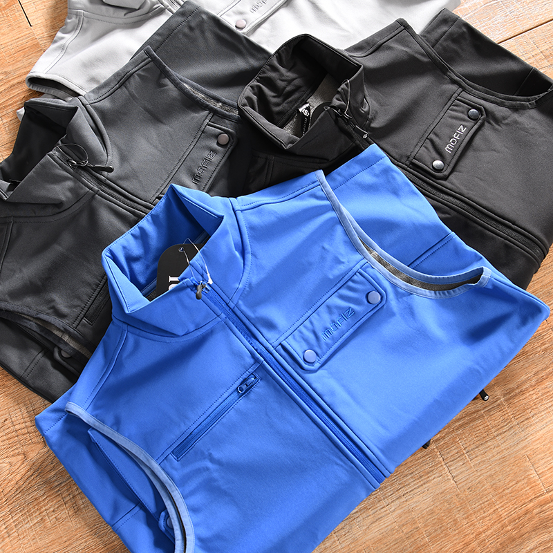 【欧美小众-加绒保暖-外贸尾货】秋冬户外休闲工装机能立领马甲男