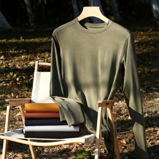 莱赛尔 春季 男士 长袖 美利奴羊毛 高端圆领打底衫 T恤 獨家定制