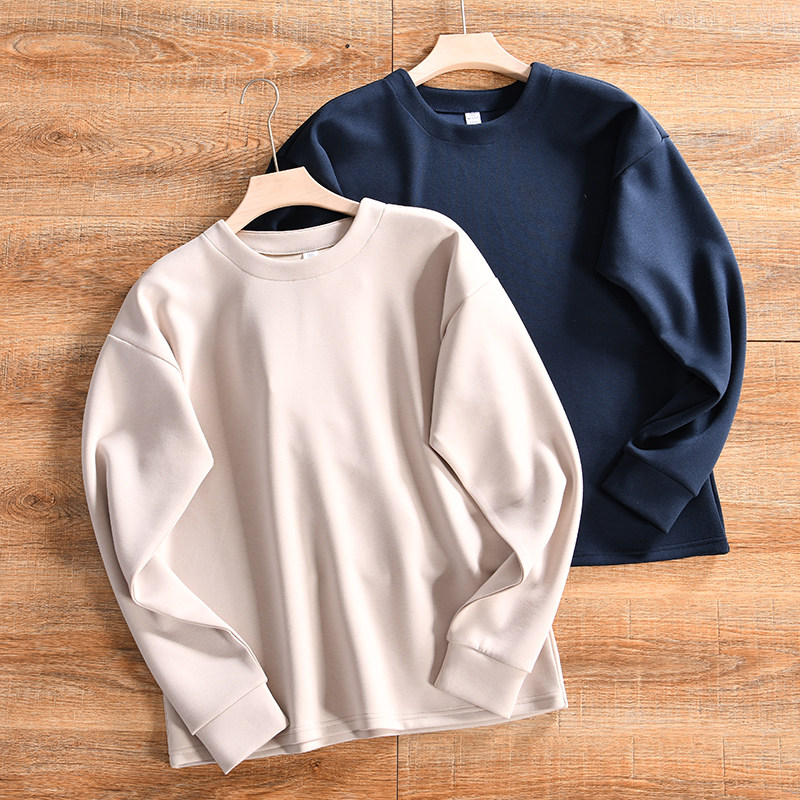 【日单小众~细腻空气层-外贸尾货】春季男士圆领休闲落肩长袖卫衣