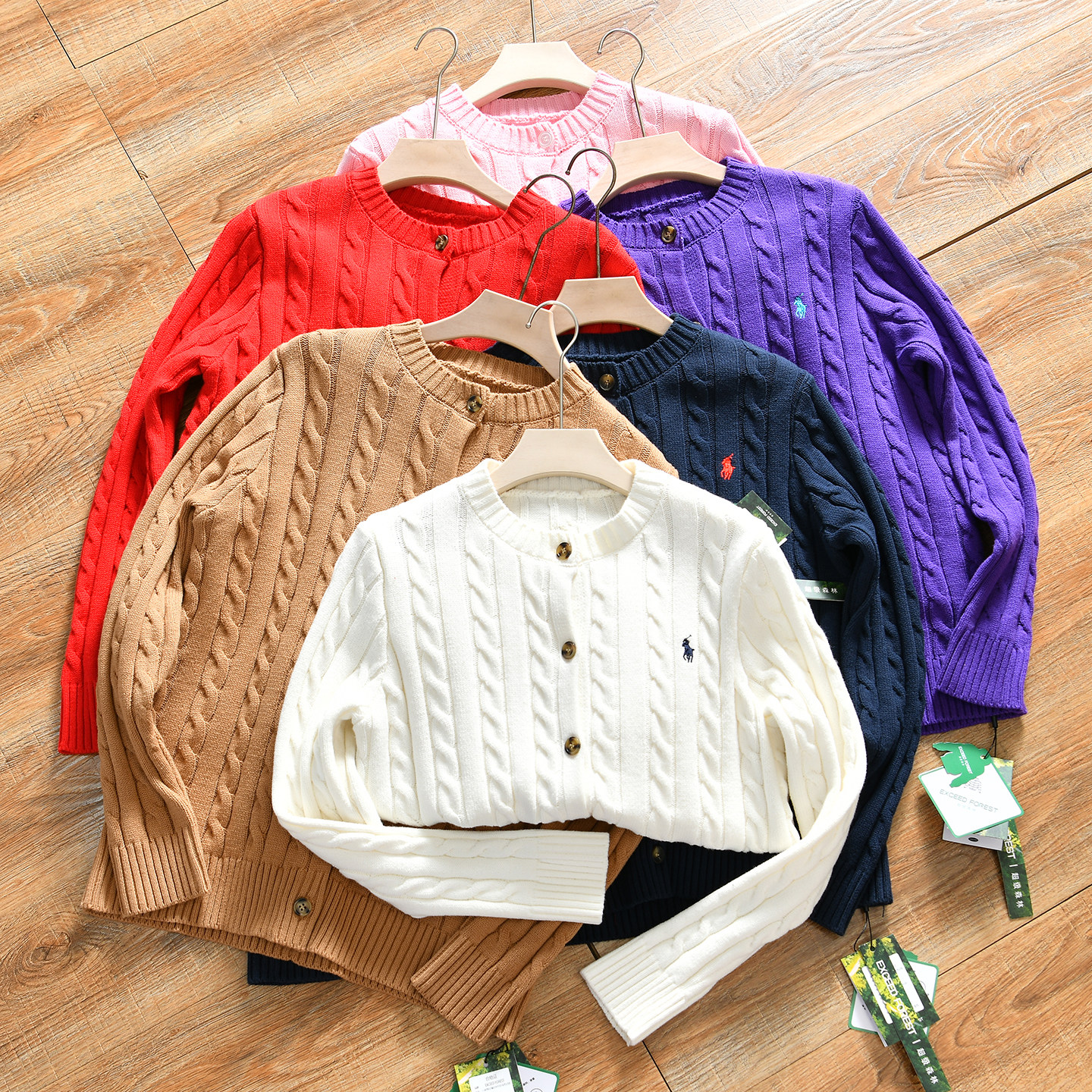 【女款~人气王+麻花提花】秋冬季圆领休闲高级肌理针织开衫毛衣潮