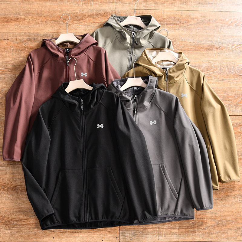 【日系小众-加绒保暖-防风防水】秋冬男士户外软壳冲锋衣运动夹克