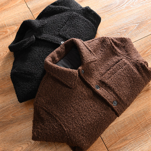 【公司单~泰迪绒-加厚保暖】秋冬季男士美式休闲翻领夹克短款外套