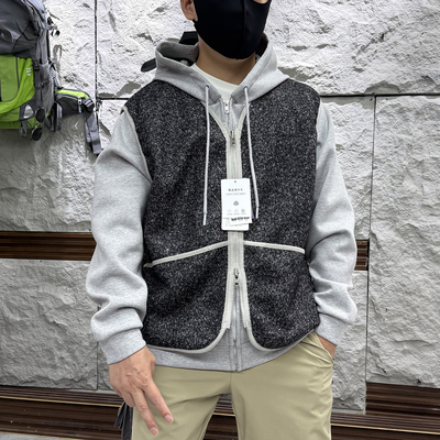 【双面穿~日系复古+羊毛混纺】秋冬男士休闲百搭保暖马甲背心外套