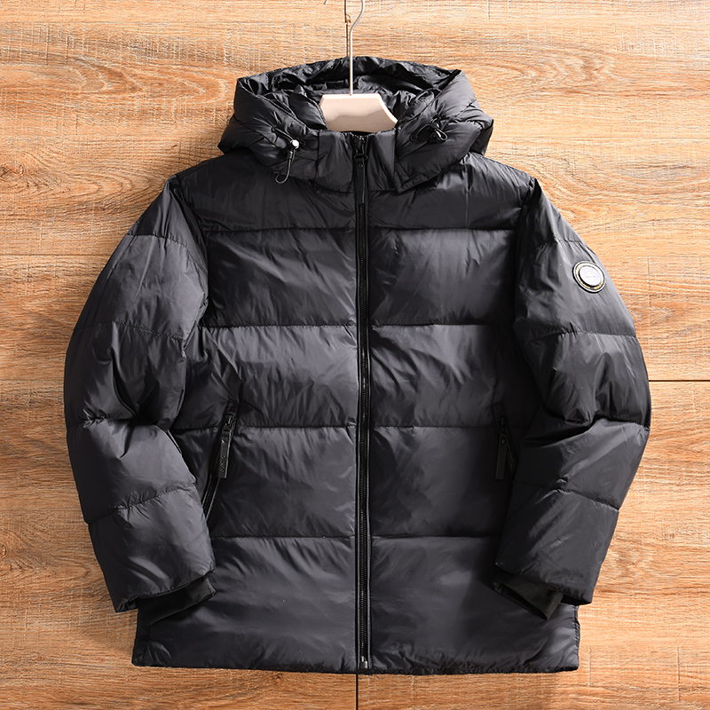 【鹅绒-加厚抗寒+外贸尾货】冬季情侣款男女休闲百搭连帽羽绒服潮