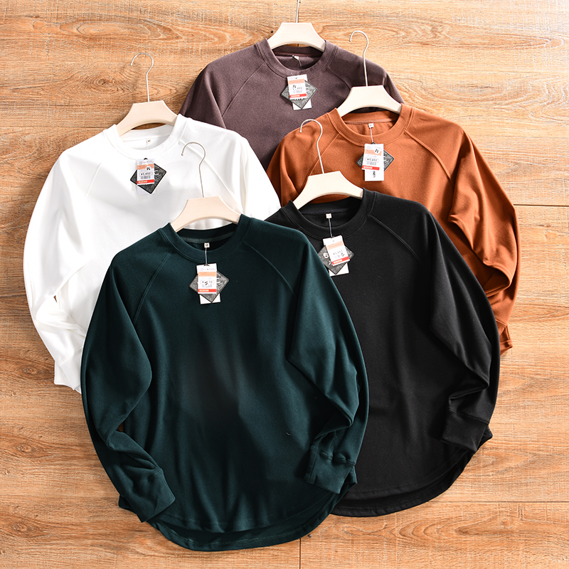 【日单小众-细腻亲肤~外贸尾货】秋冬男士圆领休闲德绒长袖打底衫