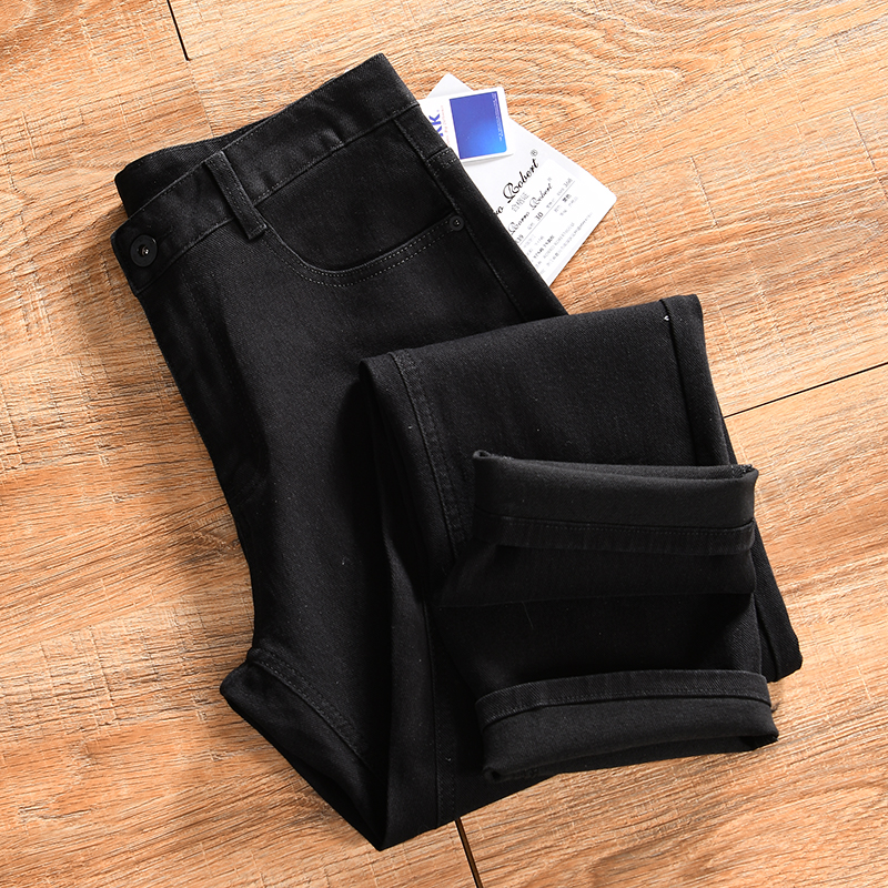 【小黑牛-帅气百搭+舒适四面弹】秋季男士时尚休闲修身直筒牛仔裤