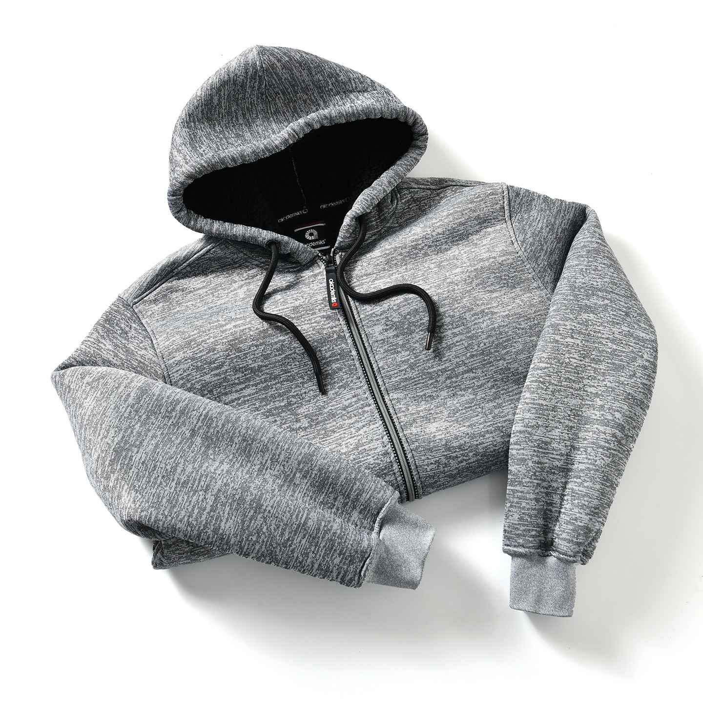 【有大码~内里仿羔绒-欧美单】秋冬男士运动百搭加绒加厚卫衣外套