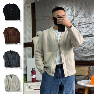 【日单~内里仿羔绒+外贸尾货】秋冬男女情侣款V领摇粒绒夹克外套