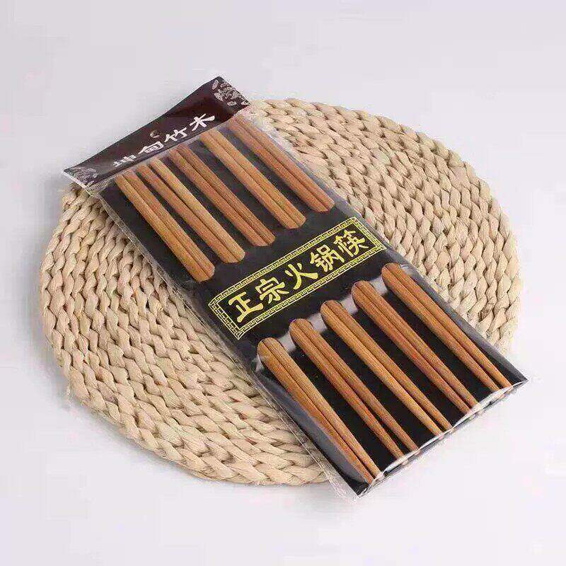 加长火锅筷子家用油炸专用竹木筷捞面炸鱼炸油条防烫粗款原木筷子