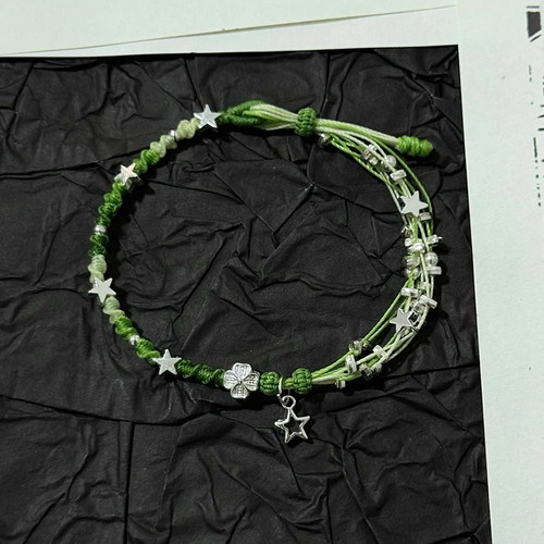 diy手工繁星四叶草手绳编织