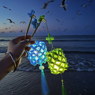 中秋节礼物绣球花发光灯笼diy手工扭扭棒材料包制作幼儿园小学生