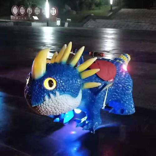 可爱驯龙高手恐龙电瓶车电动跑跑车亲子互动骑行儿童游乐发光车 - 封面