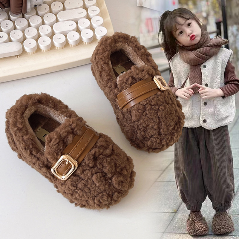 女童毛毛鞋2025新款秋冬儿童加绒豆豆鞋软底公主保暖外穿宝宝棉鞋,童鞋/婴儿鞋/亲子鞋,棉鞋,淘宝优惠券,粉丝福利购,淘宝优惠卷