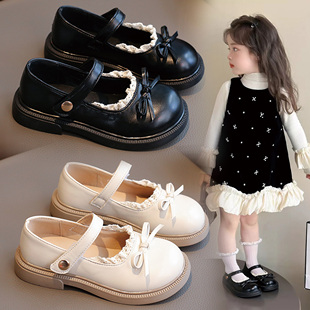 女童鞋子儿童乐福鞋黑色小皮鞋春季新款儿童英伦风演出鞋软底百搭