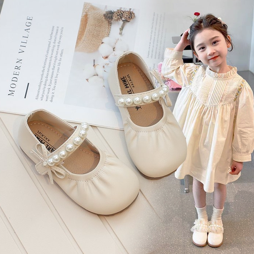 百搭珍珠甜美小皮鞋英伦风公主鞋