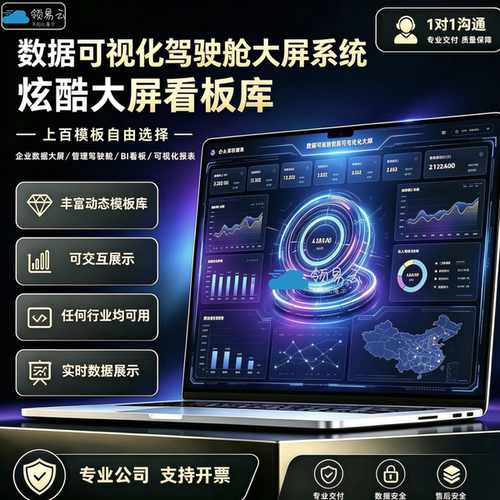 数据可视化大屏设计可视化大屏模板系统驾驶舱动态大屏软件领易云