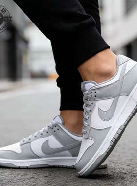 耐克Nike Dunk Low 灰白色男鞋低帮运动休闲复古板鞋HF5441-105