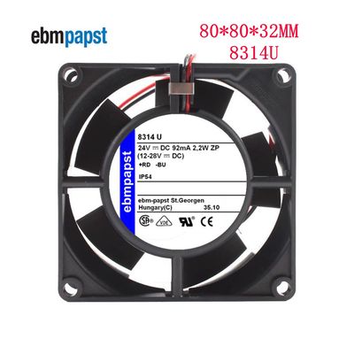 德国风机 8032 24V 2.2W 8CM防水风扇 变频器风扇 TYP 8314U风扇