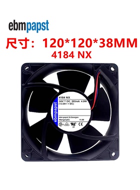 全新德国TYP 4184NX风扇 24V 205mA 4.9W 12038变频器散热风扇