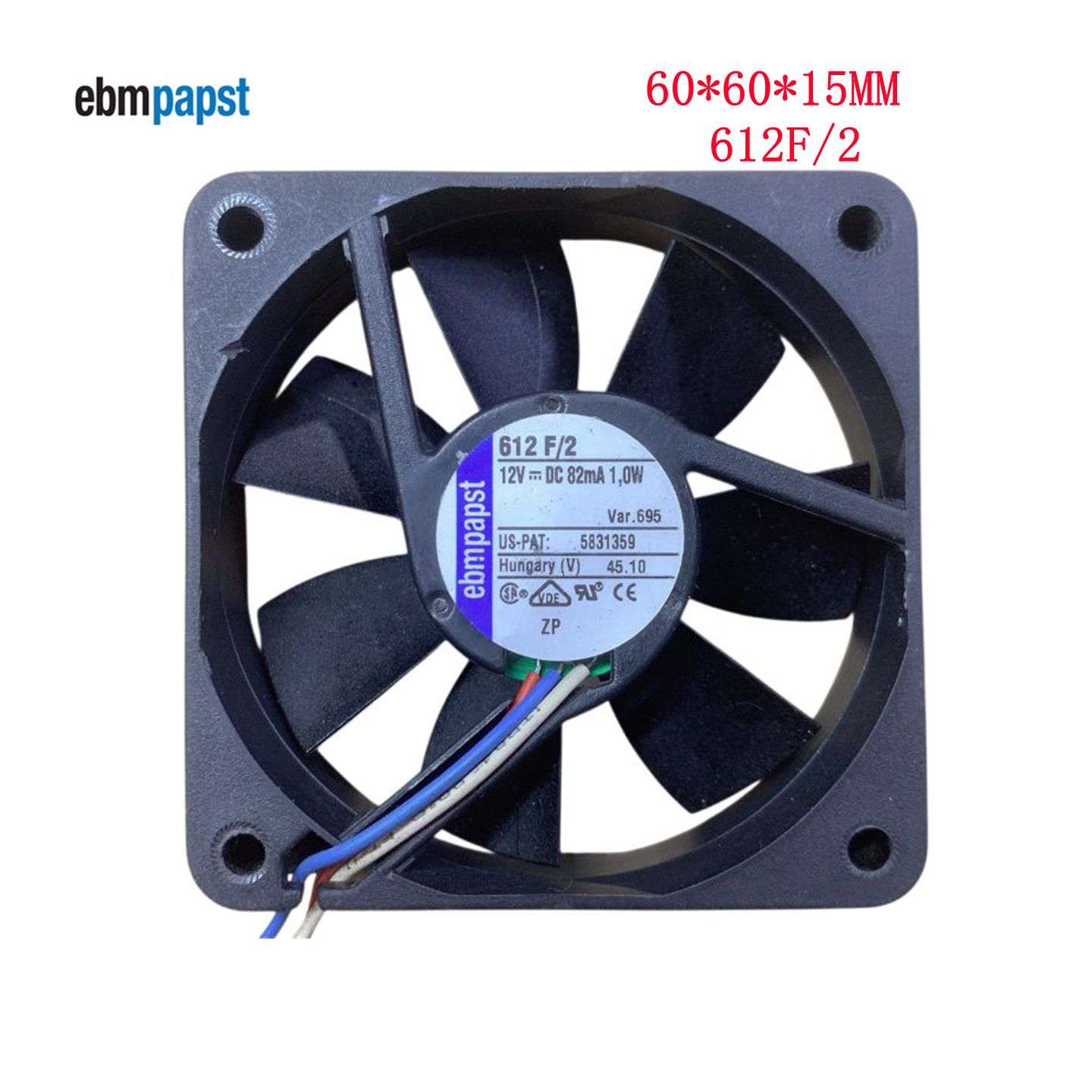 全新现货 德国直流6cm超静音风扇 612F/2L 6015 12V 34mA 0.41W