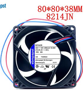 全新德国 8214JN风扇 变频器散热风扇 24V 10.8W 8038 轴流风机