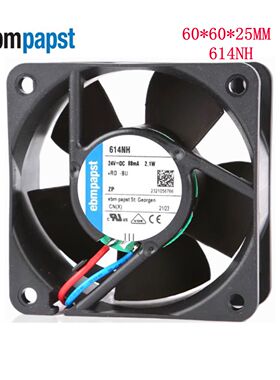 全新进口德国直流风扇TYP 614NH 6CM 24V 2.1W 变频器散热风扇