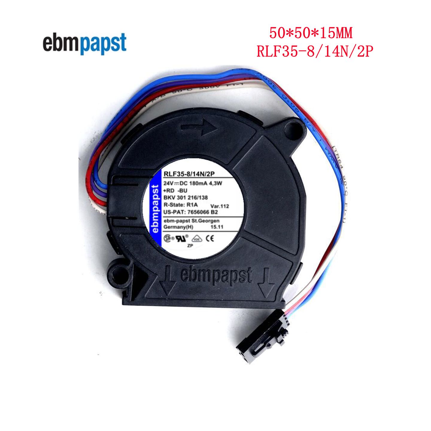 德国 RLF35-8/14N/2P 24V 4.3W 5厘米 四线涡轮鼓风机变频器风扇