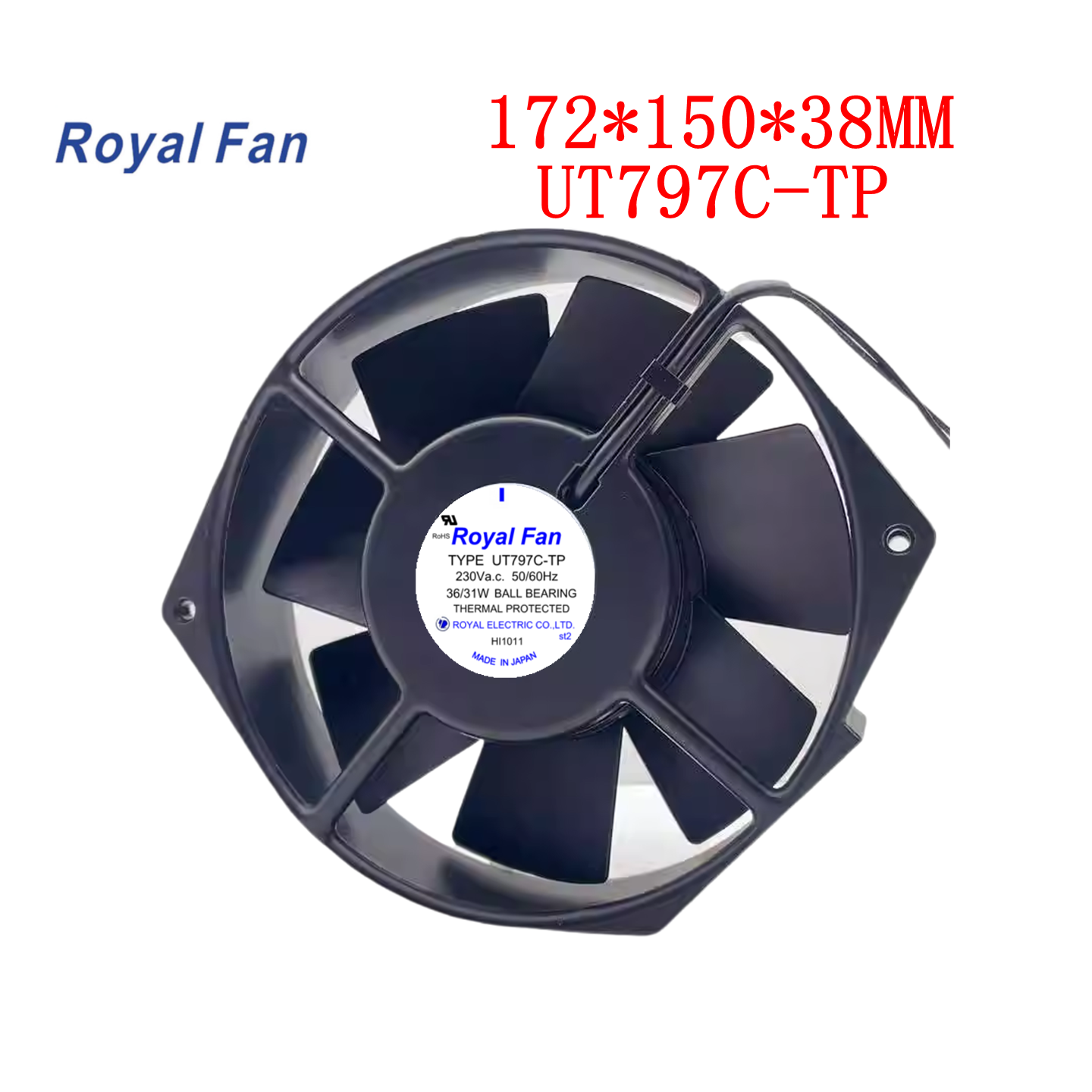 TYPE UT797C-TP[B13] 230V原装ROYAL FAN 172*150*38铁叶风机