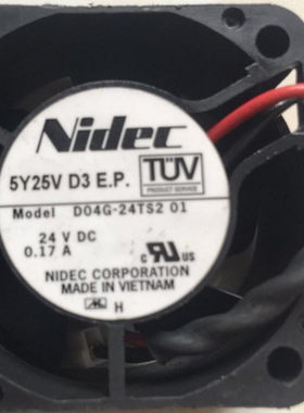 全新原装正品 NIDEC 尼得科 D04G-24TS2 01 24V 4020 变频器风扇