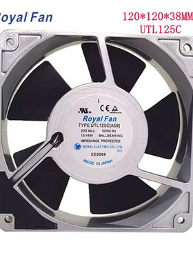 日本Royal Fan UTL125C A59 12038 200V0.075A机柜变频器散热风扇