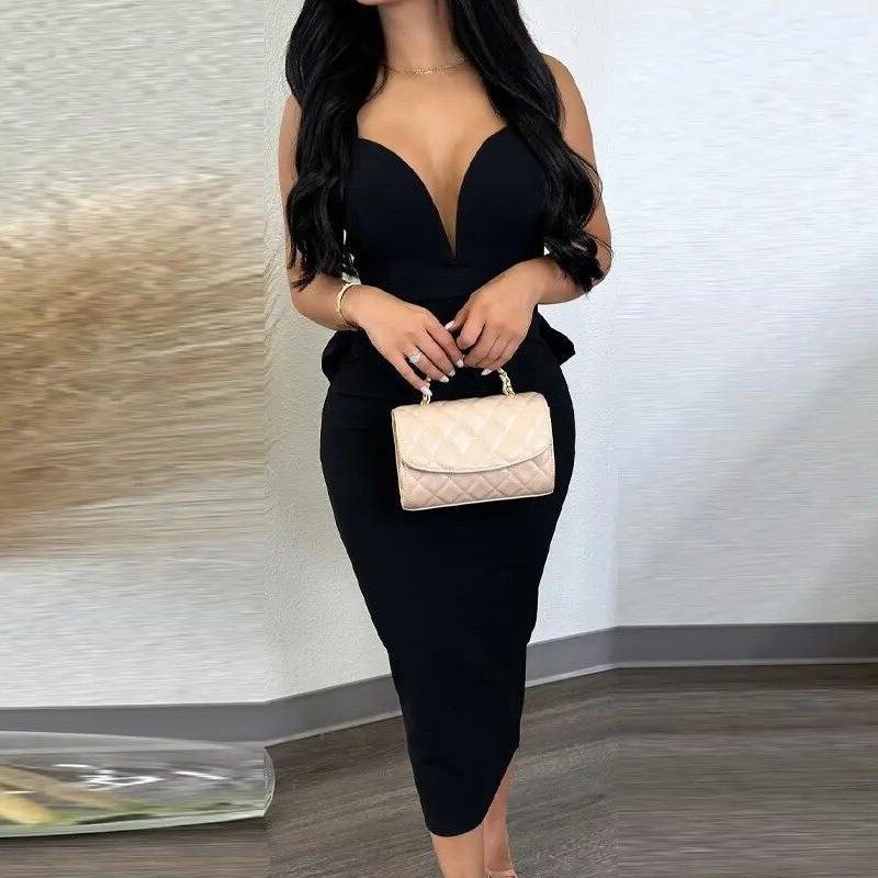 欧美 气质优雅纯色包臀露背深高腰蝴蝶结弹力开叉连衣裙,个性定制/设计服务/DIY,连衣裙加工定制,淘宝优惠券,粉丝福利购,淘宝优惠卷