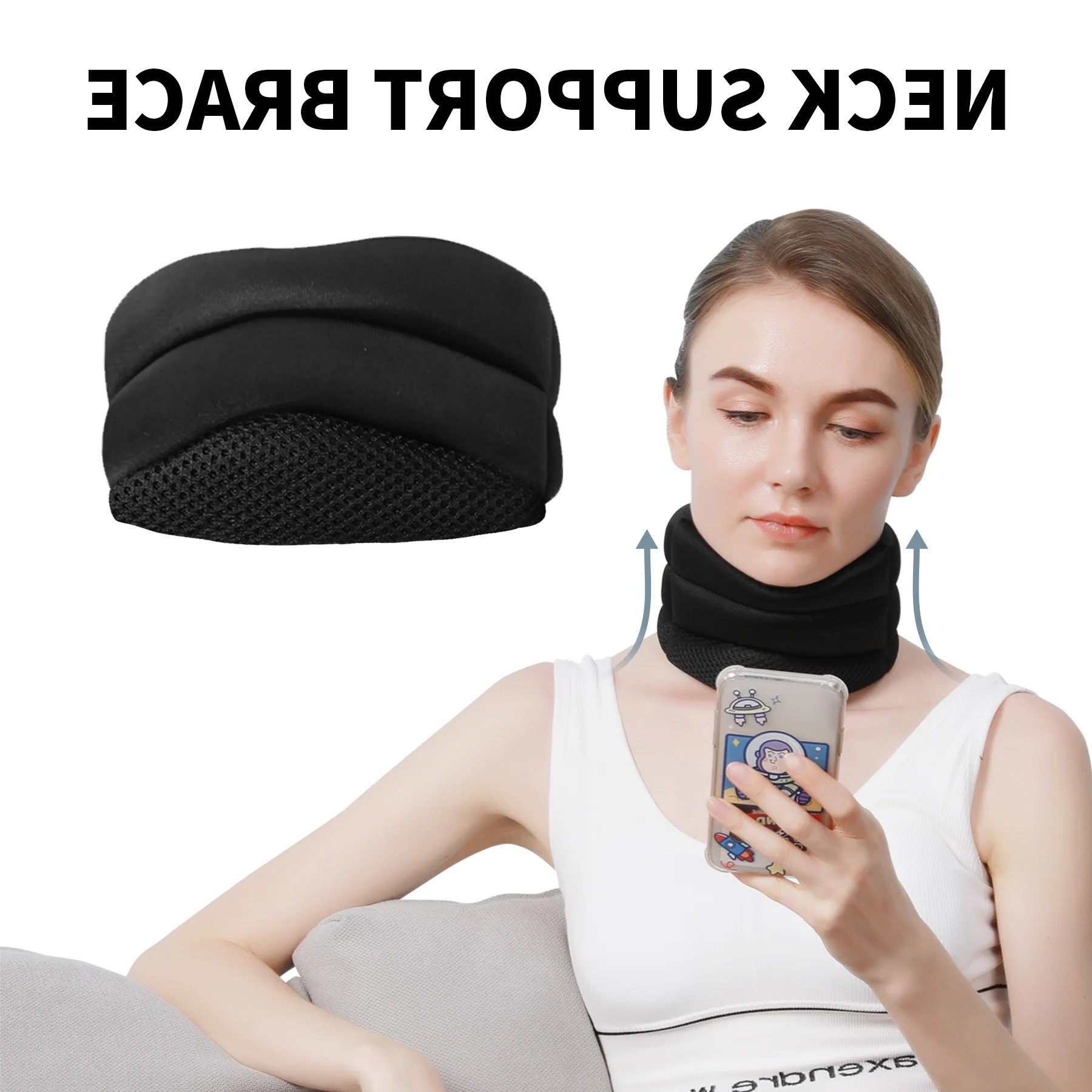 跨境透气防打鼾劲托护颈脖套防低头护颈支架矫正器颈椎套固定前倾